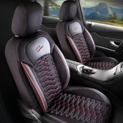 Oturacaq örtükləri Panda Marmaris Series Black/Red