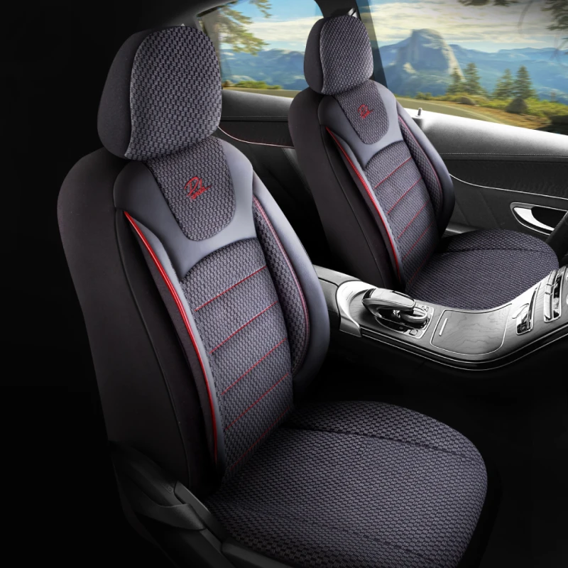 Oturacaq örtükləri Panda Prestige Series Red/Black