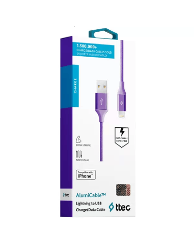 Ttec Alumicable Lightning Charge/Data Cable Purple / 2DK16MR