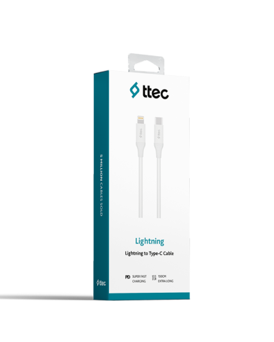 Ttec Type-C to Lightning Charge/Data Cable White MFI / 2DK40B