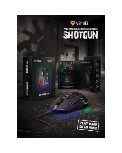 Yenkee Gaming RGB mouse Shotgun Black / YMS 3030BK