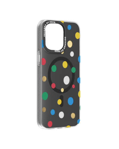 Qoruyucu örtük Devia Polka iPhone 15 Pro Max MagSafe Black 4119