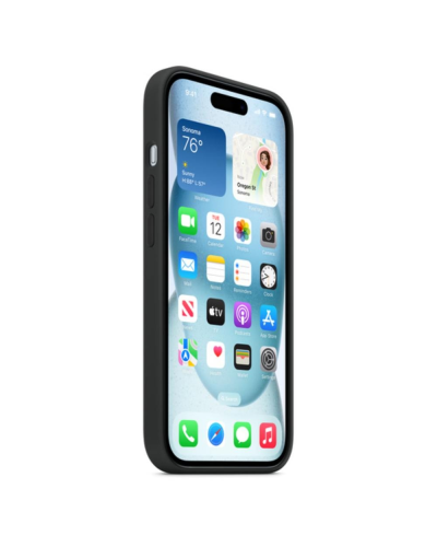 Qoruyucu örtük iPhone 15 Silicone W/MagSafe Black MT0J3ZM/A