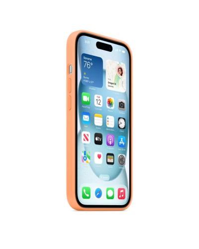 Qoruyucu öürtük iPhone 15 Silicone W/Magsafe Orange Sorbet MT0W3ZM/A