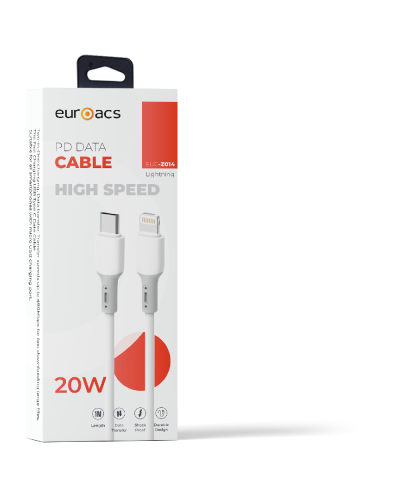 Euroacs Cable USB-C to Lightning 20W White / EUC-Z014