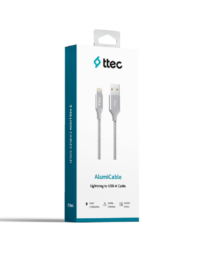 Ttec Alumicable Lightning Charge/Data Cable Silver / 2DK16G