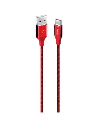 Ttec AlumiCable Type C 2.0 Charge/Data Cable Red 2DK18K