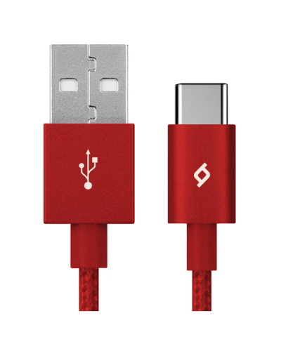 Ttec AlumiCable Type C 2.0 Charge/Data Cable Red 2DK18K