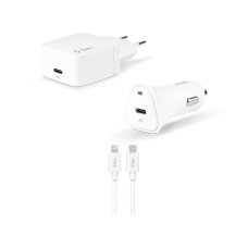 Ttec Quantum PD 20W Travel Charger + 20W Car Charger + Type-C to Lightning Cable / 2CSM07B