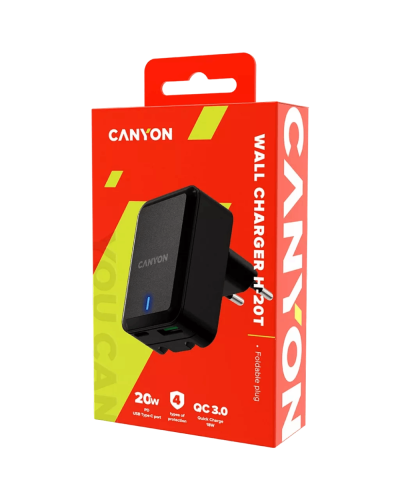 Foldable Charger Canyon 20W Black / CNS-CHA20B