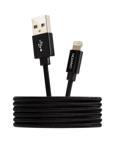 Canyon Cable Usb To Lightning 1m Mfi-3 Black / CNS-MFIC3B