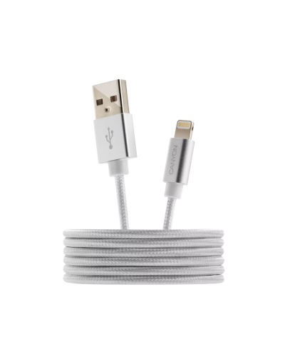 Canyon Cable Usb To Lightning 1m Mfi-3 Pearl White / CNS-MFIC3PW