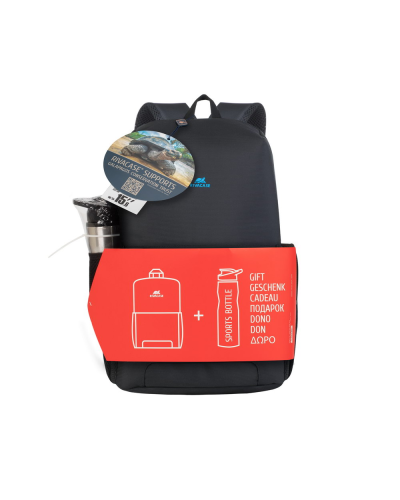 Bel çantası Rivacase 8068 Black 15.6” + Bottle