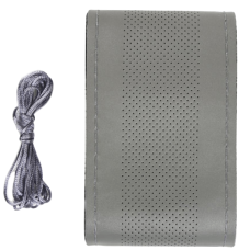 Car Steering Wheel Covers 38cm Half Hole Style / Grey
