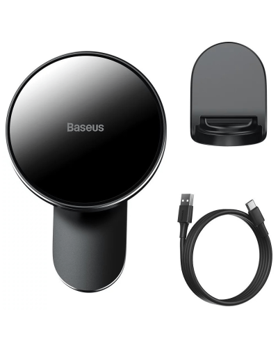 Big Car Mount Wireless Charger Black / WXJN-01