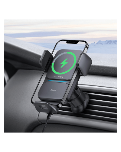 Baseus Car Mount Wireless Charger Auto Alignment 15W / CGZX000001