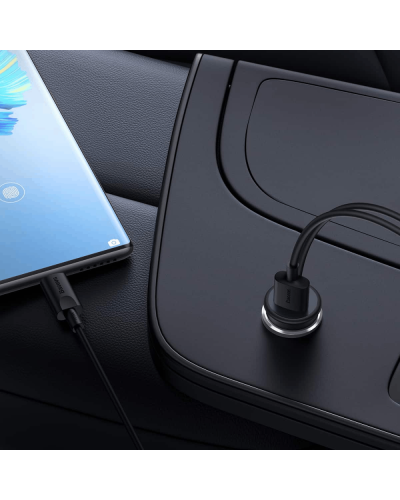 Baseus CW01 Magnetic Wireless Car Charger 40W (15W + USB-A 25W) Black / SUCX040001