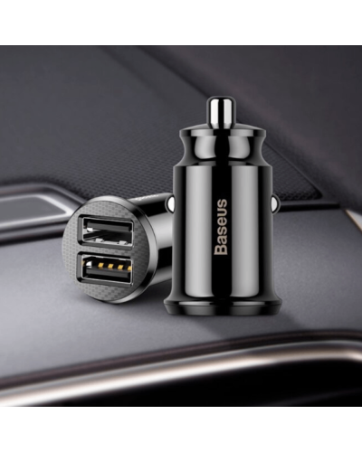 Baseus Grain Car Charger Black / CCALL-ML01