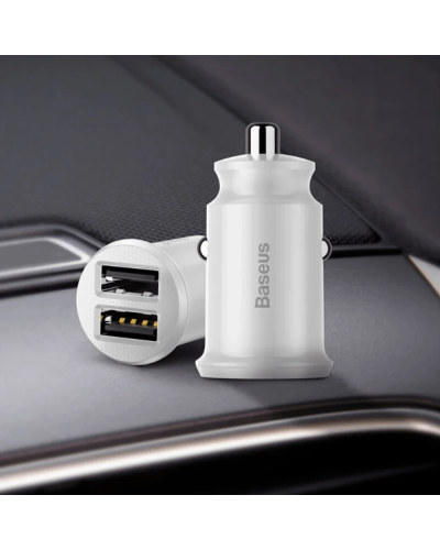 Baseus Grain Car Charger White / CCALL-ML02