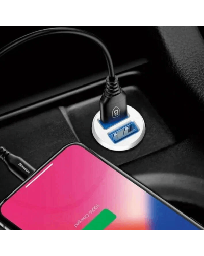 Baseus Grain Car Charger White / CCALL-ML02