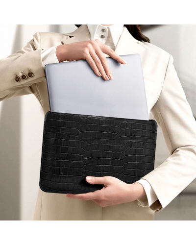 Çexol Wiwu 13.3” Skin Croco Geniunie Leather Black