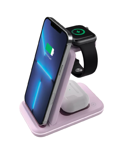 Canyon Wireless Charger 3 in 1 Pink CNS-WCS304IP