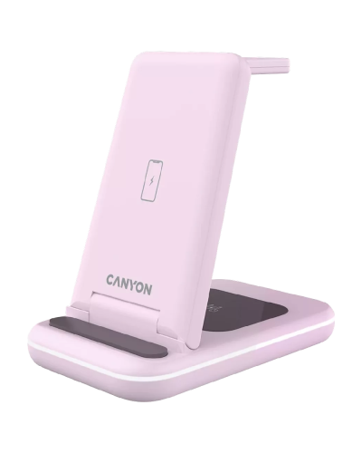 Canyon Wireless Charger 3 in 1 Pink CNS-WCS304IP