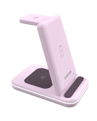 Canyon Wireless Charger 3 in 1 Pink CNS-WCS304IP