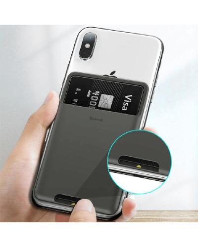 Baseus Stick Silicone Card Bag Dark Grey ACKD-A0G