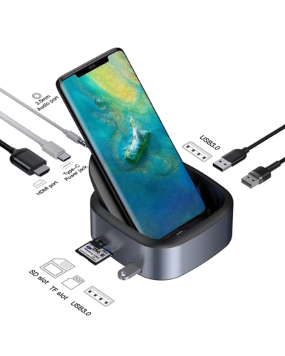 Baseus Type-C Phone Docking HUB Deep Gray / CAHUB-S0G