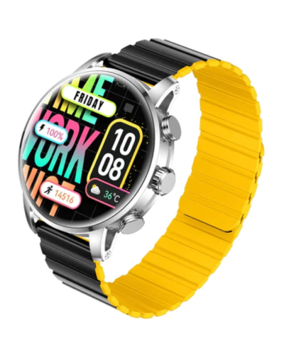Kieslect Kr2 Stainless Steel / Black Yellow Strap