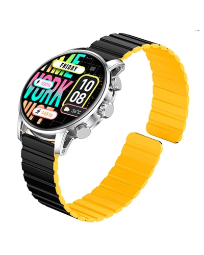 Kieslect Kr2 Stainless Steel / Black Yellow Strap