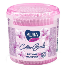 Pambıq çubuqları Aura yumru qabda 200 ədəd 4607068620803