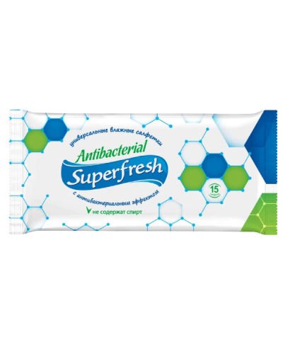 Nəm cib salfet Superfresh Antibakterial 15 əd 4823071630497