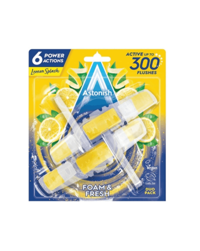 Tualet təmizləyici blok Astonish Foam&Fresh Lemon Splash 2 əd 5060060212916