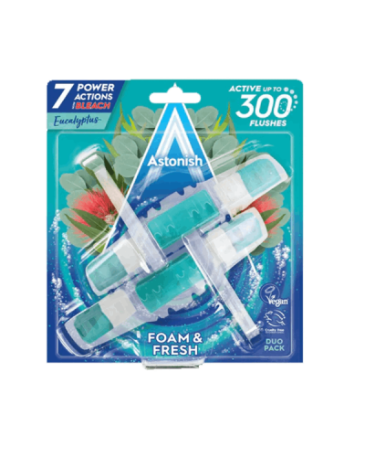 Tualet təmizləyici blok Astonish Foam&Fresh Evkalipt 2 əd 5060060212930