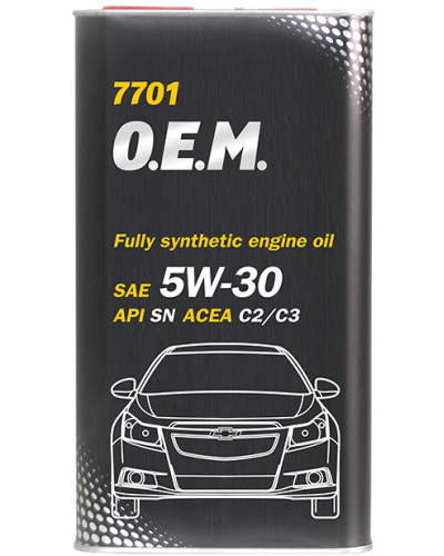 Mühərrik yağı Mannol 7701 O.E.M. For Chevrolet SAE 5W-30 4L Metal