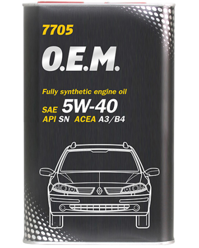 Mühərrik yağı Mannol 7705 O.E.M. For Renault-Nissan SAE 5W-40 4L Metal