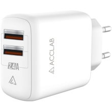 Charger Acclab AL-TC224 2 USB 2.4A White