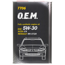 Mühərrik yağı Mannol 7706 O.E.M. For Renault-Nissan SAE 5W-30 1L Metal