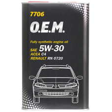 Mühərrik yağı Mannol 7706 O.E.M. For Renault-Nissan SAE 5W-30 1L Metal