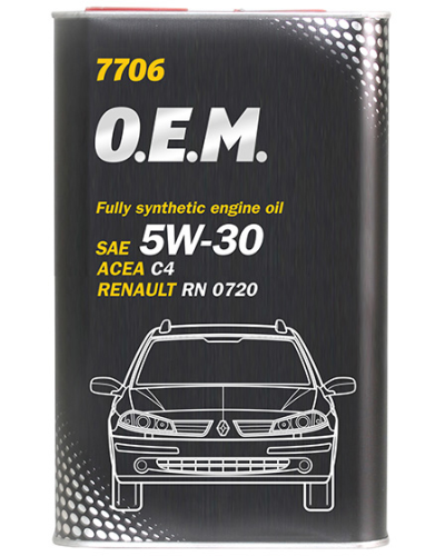 Mühərrik yağı Mannol 7706 O.E.M. For Renault-Nissan SAE 5W-30 1L Metal