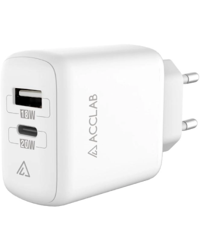 Charger Acclab AL-TC220 USB/Type-C White