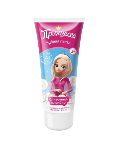 Uşaq üçün diş məcunu Princessa Qaymaqlı plombir 65 GR 4650092456962