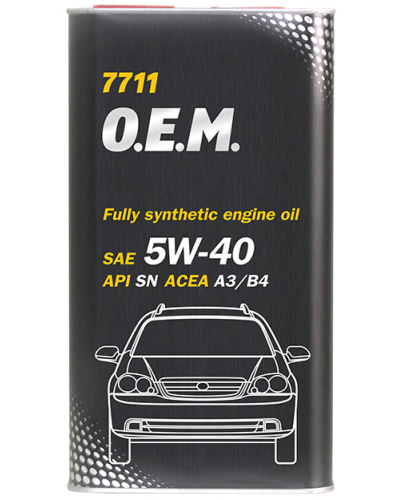 Mühərrik yağı Mannol 7711 O.E.M. For Daewoo GM SAE 5W-40 4L Metal