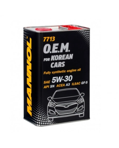 Mühərrik yağı Mannol 7713 O.E.M. For Korean Cars SAE 5W-30 1L Metal