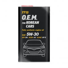 Mühərrik yağı Mannol 7713 O.E.M. For Korean Cars SAE 5W-30 4L Metal