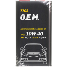 Mühərrik yağı Mannol 7702 O.E.M. For Chevrolet-Opel SAE 10W-40 4L Metal