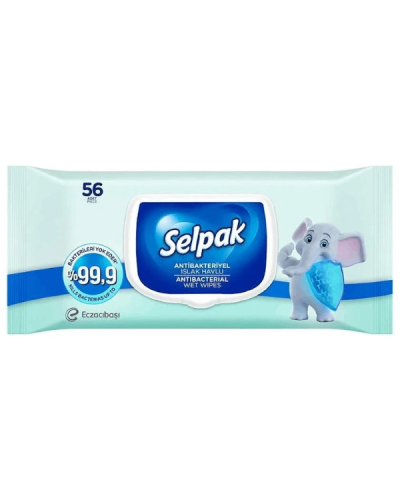 Nəm salfet Antibakterial Selpak 56 əd 8690530029705