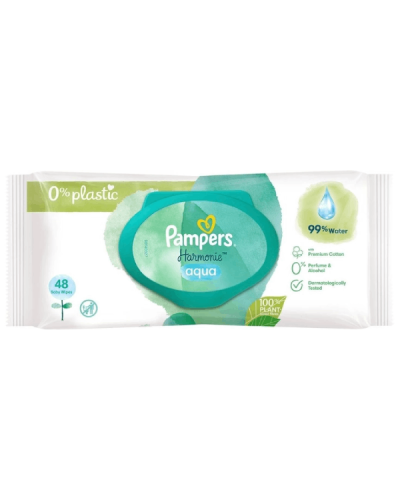 Uşaq üçün nəm salfet Pampers Aqua Pure Harmonie 48 əd 8006540458563
